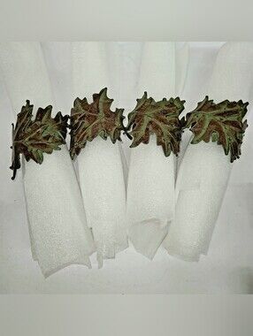 Leaf Napkin Rings Lot Of 14